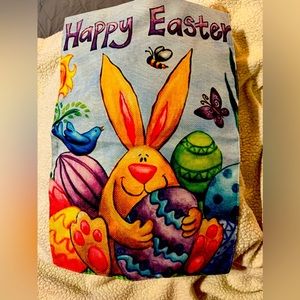 Colorful NWT Easter flag for yard with bunny and eggs $10